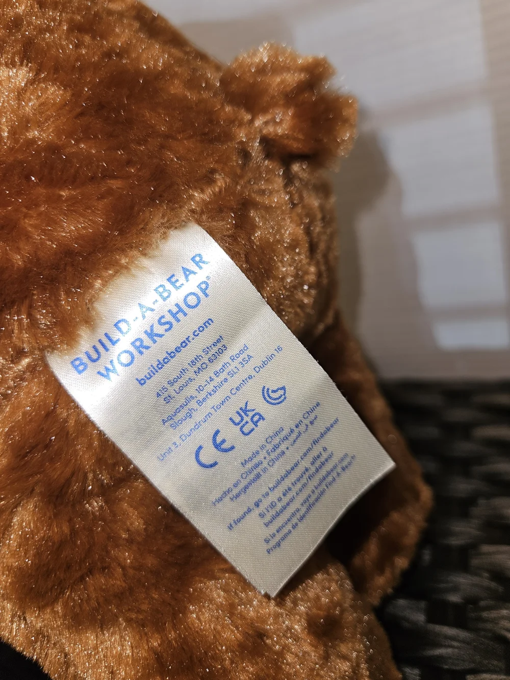 Build-A-Bear Brown Plush Bear with Colorful Birthday Feet